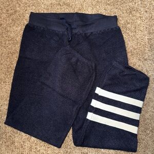 SOULCYCLE x SUNDRY Navy Terrycloth Sweatpants with White Stripes